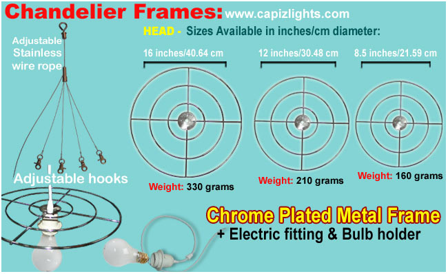 Capiz Chandelier Frame